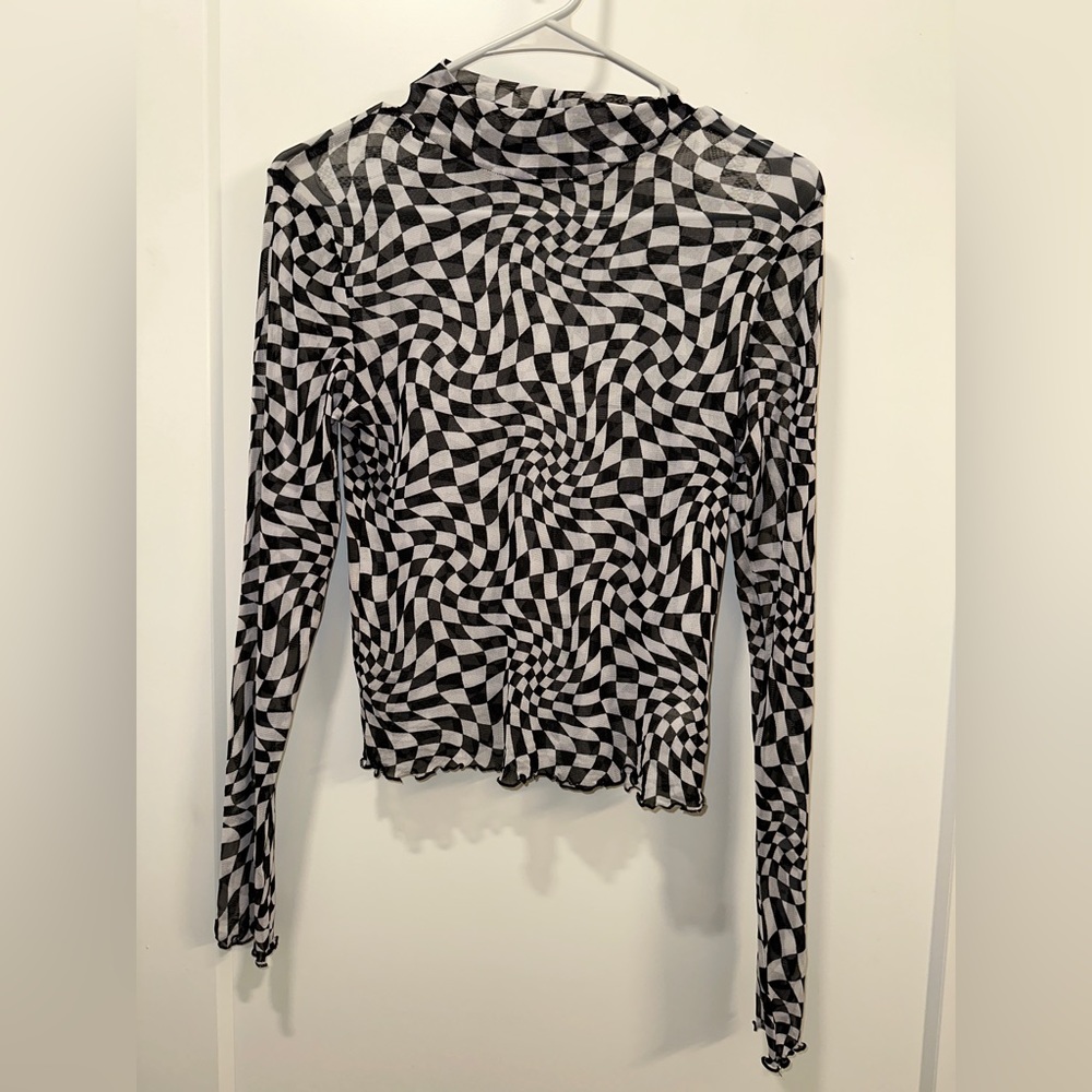 Dress in LALA - ambiance mesh checkered top